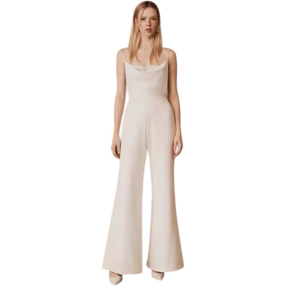 Sachin + Babi Carrie Partially Embellished Bodice Jumpsuit in Ivory Size 4 NWT